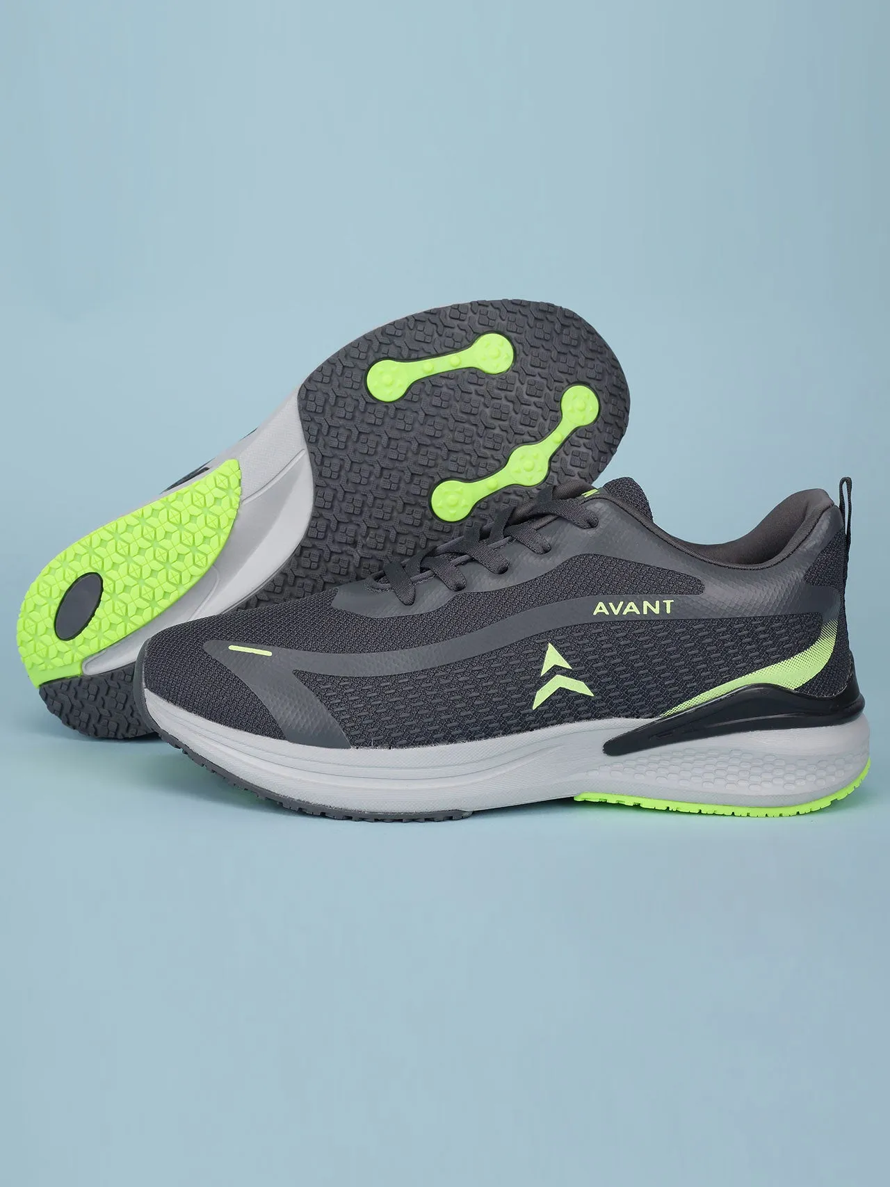 Avant Men's Panther Running shoes - D.Grey / P.Green