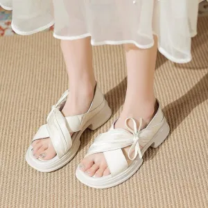 Bow Peep Toe Sandals