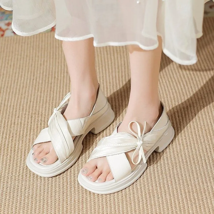 Bow Peep Toe Sandals