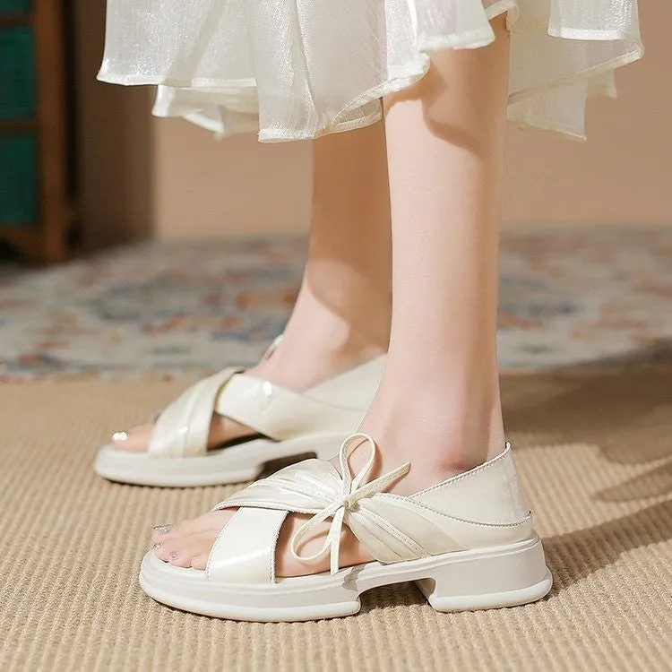 Bow Peep Toe Sandals