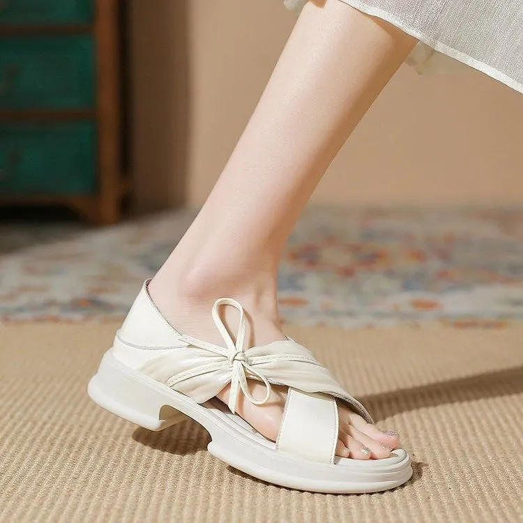 Bow Peep Toe Sandals