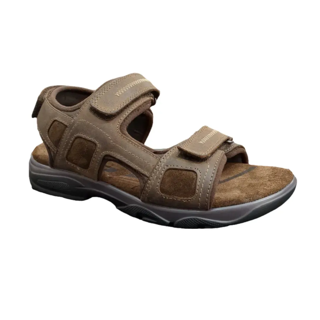 Brown Sandal with Adjustable Velcro Straps - Dubarry Bob