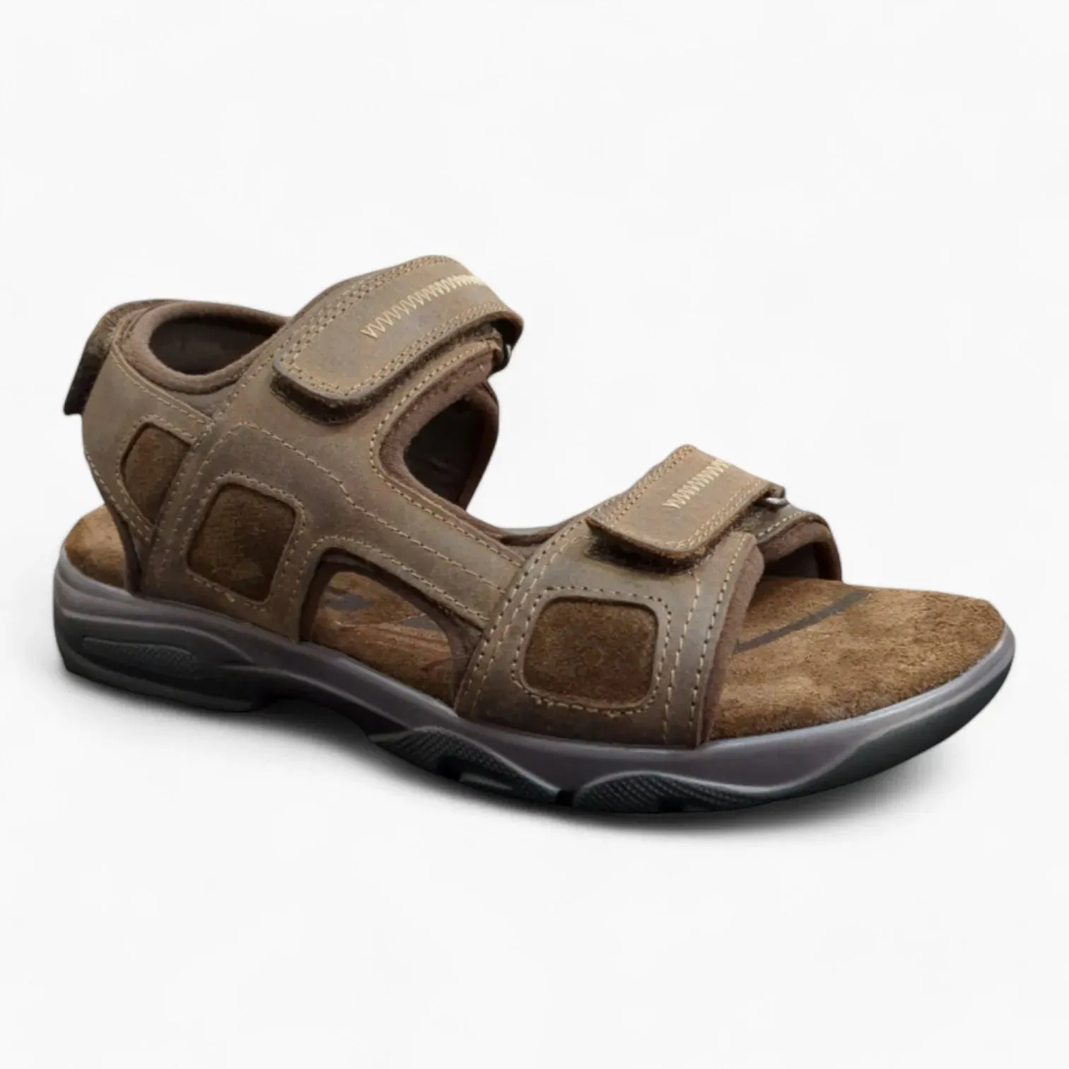 Brown Sandal with Adjustable Velcro Straps - Dubarry Bob