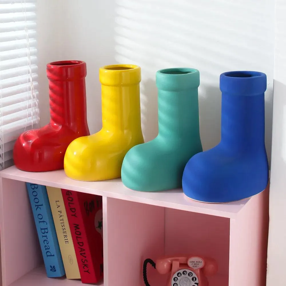Ceramic Boot Vases