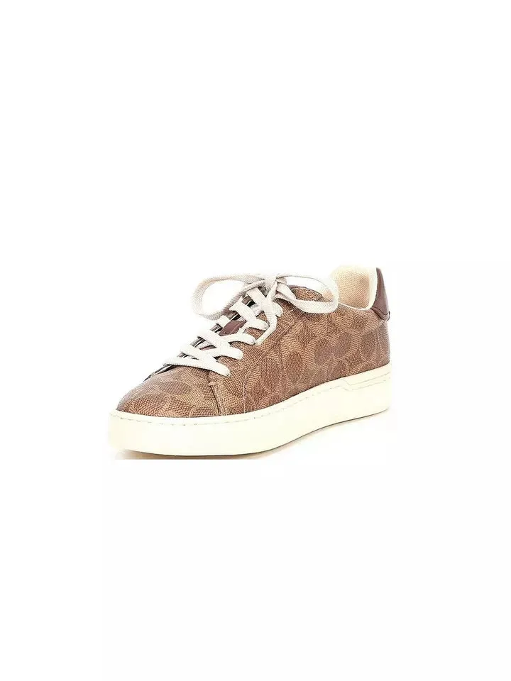 Coach Women's Lowline Leather Low Top Sneaker Tan