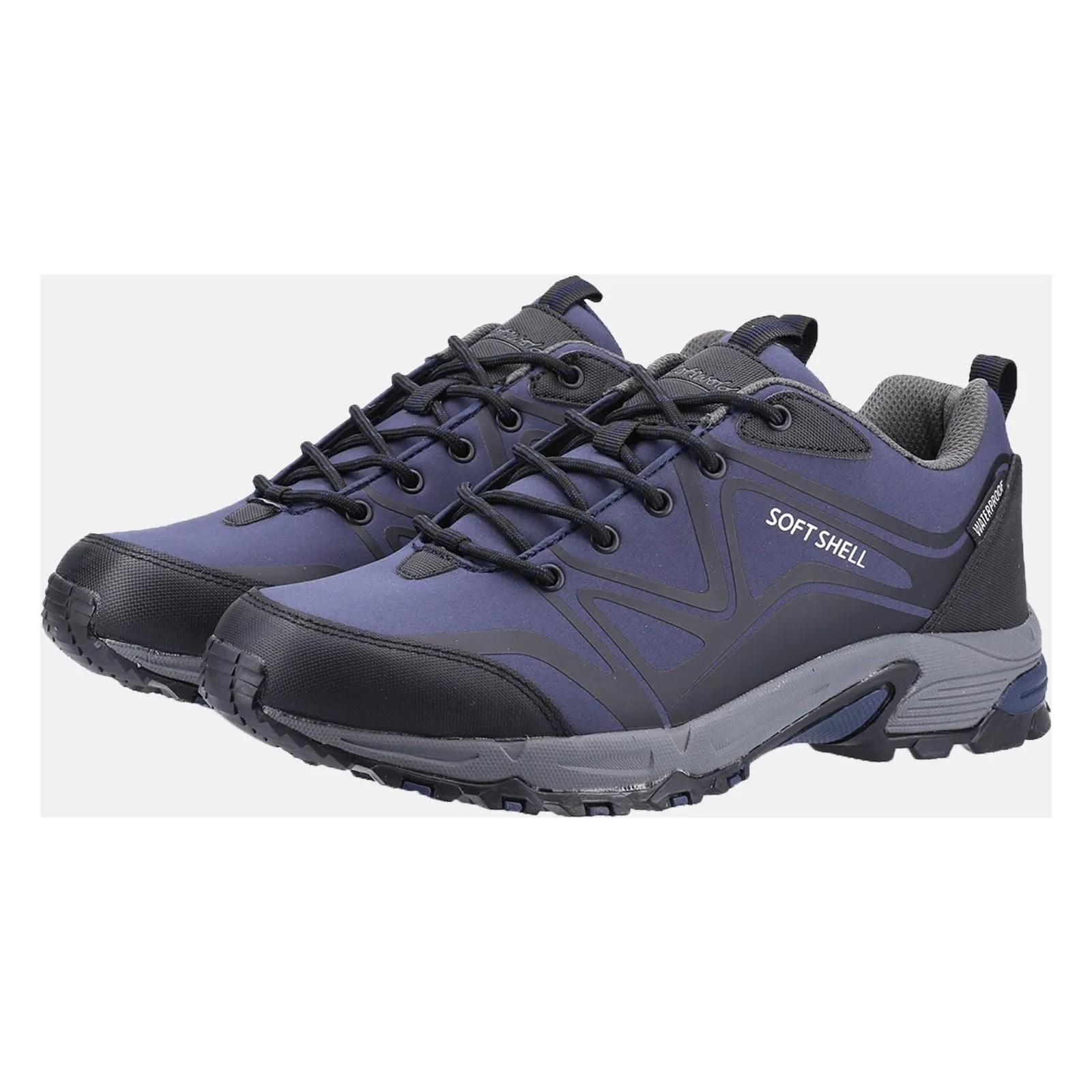 Cotswold Men Hiking Boots - Abbeydale Low Hiker in Blue/Black/Grey, 7-12