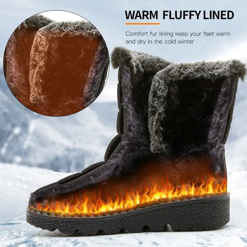 Cuzcare Orthopedic Women Boots Arch Support Warm Waterproof High Top Boots