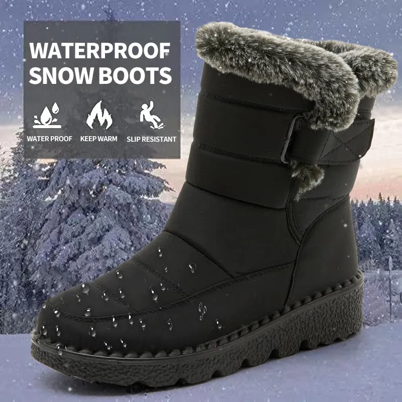 Cuzcare Orthopedic Women Boots Arch Support Warm Waterproof High Top Boots