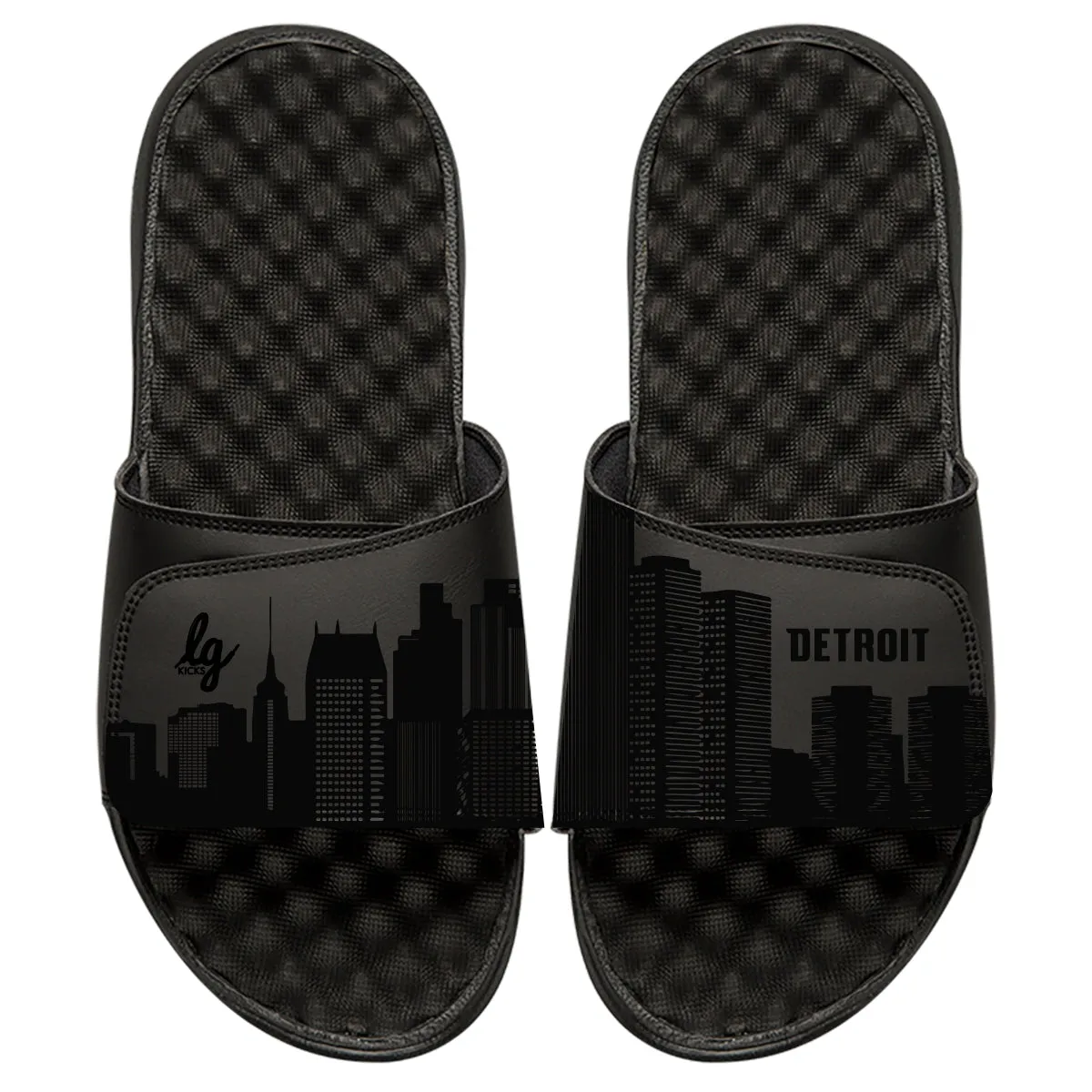 Detroit Skyline Tonal Slides