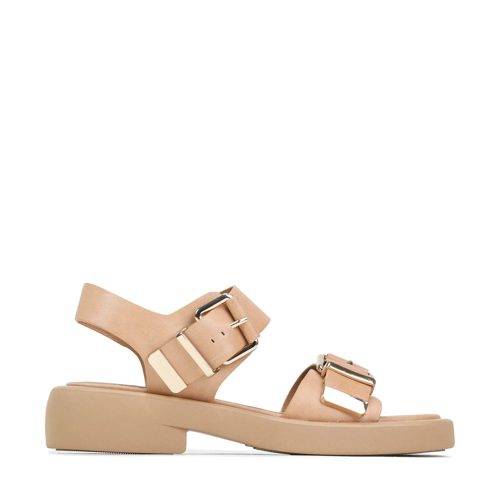 ELE LEATHER PLATFORM SANDALS