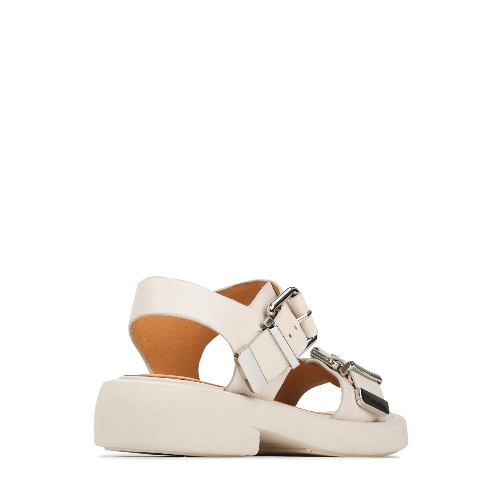 ELE LEATHER PLATFORM SANDALS