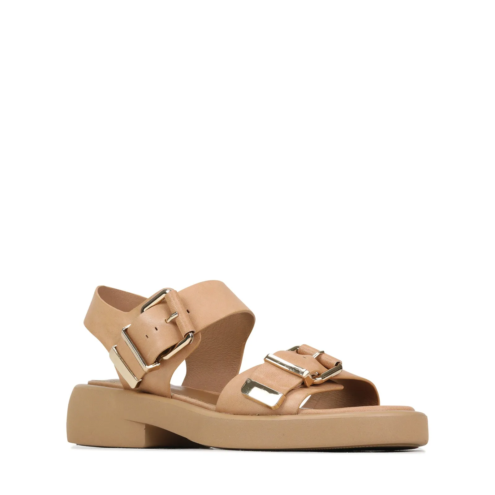 ELE LEATHER PLATFORM SANDALS