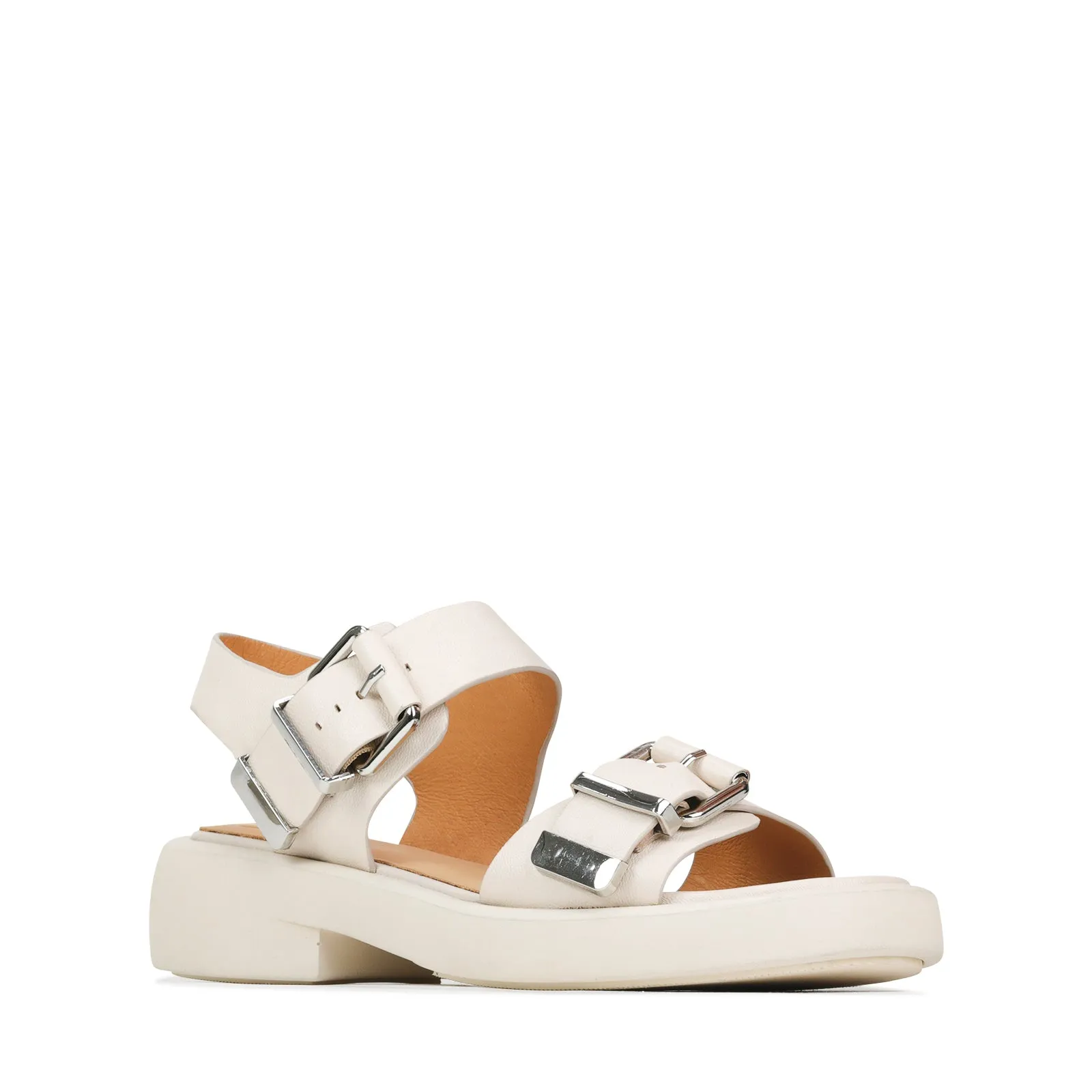 ELE LEATHER PLATFORM SANDALS
