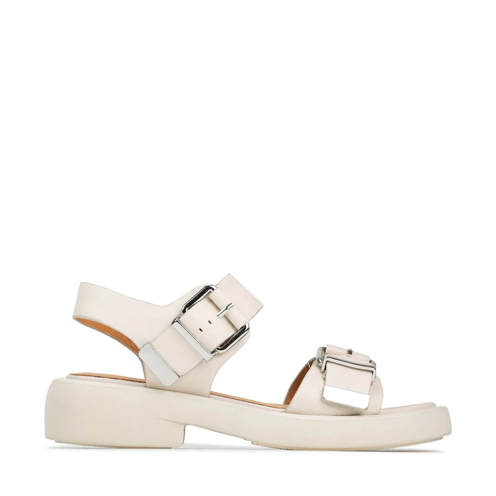 ELE LEATHER PLATFORM SANDALS