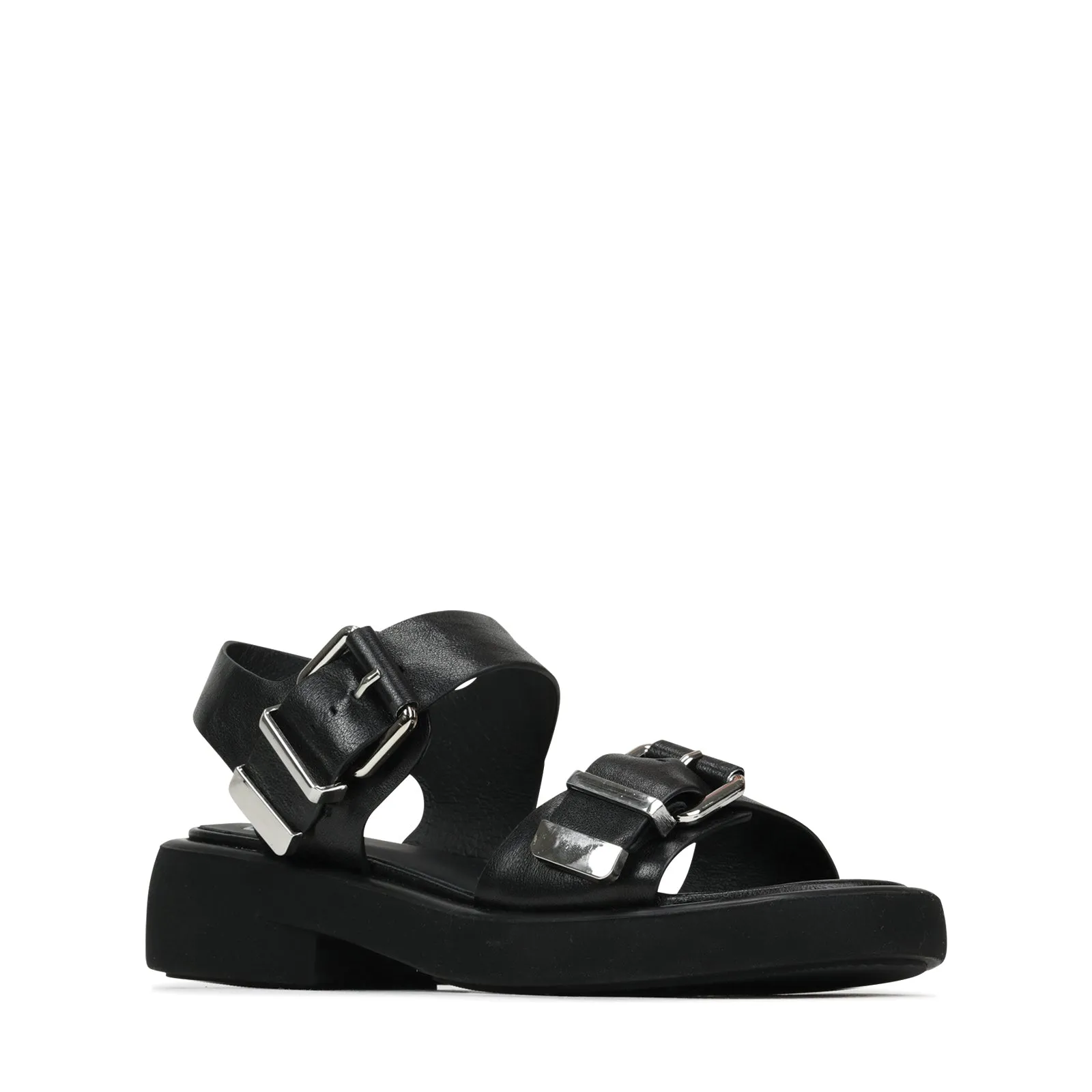 ELE LEATHER PLATFORM SANDALS