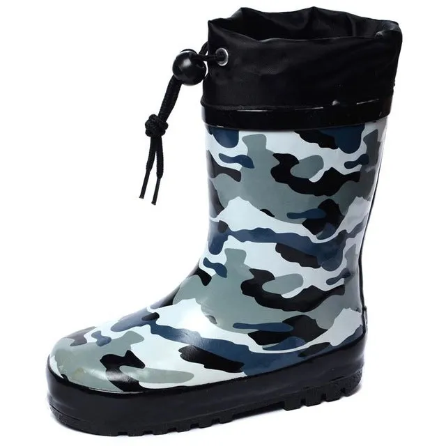 FLAMINGO branded 2017 Children galoshes hottest design kids wellies anti-skid camouflage color rain shoes 71-HL-0004S
