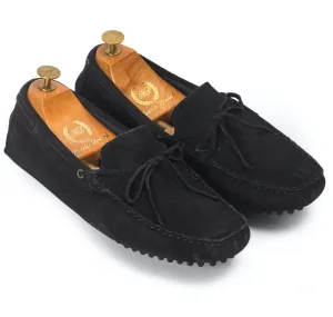 Gommino Suede Bow Loafers (Navy)