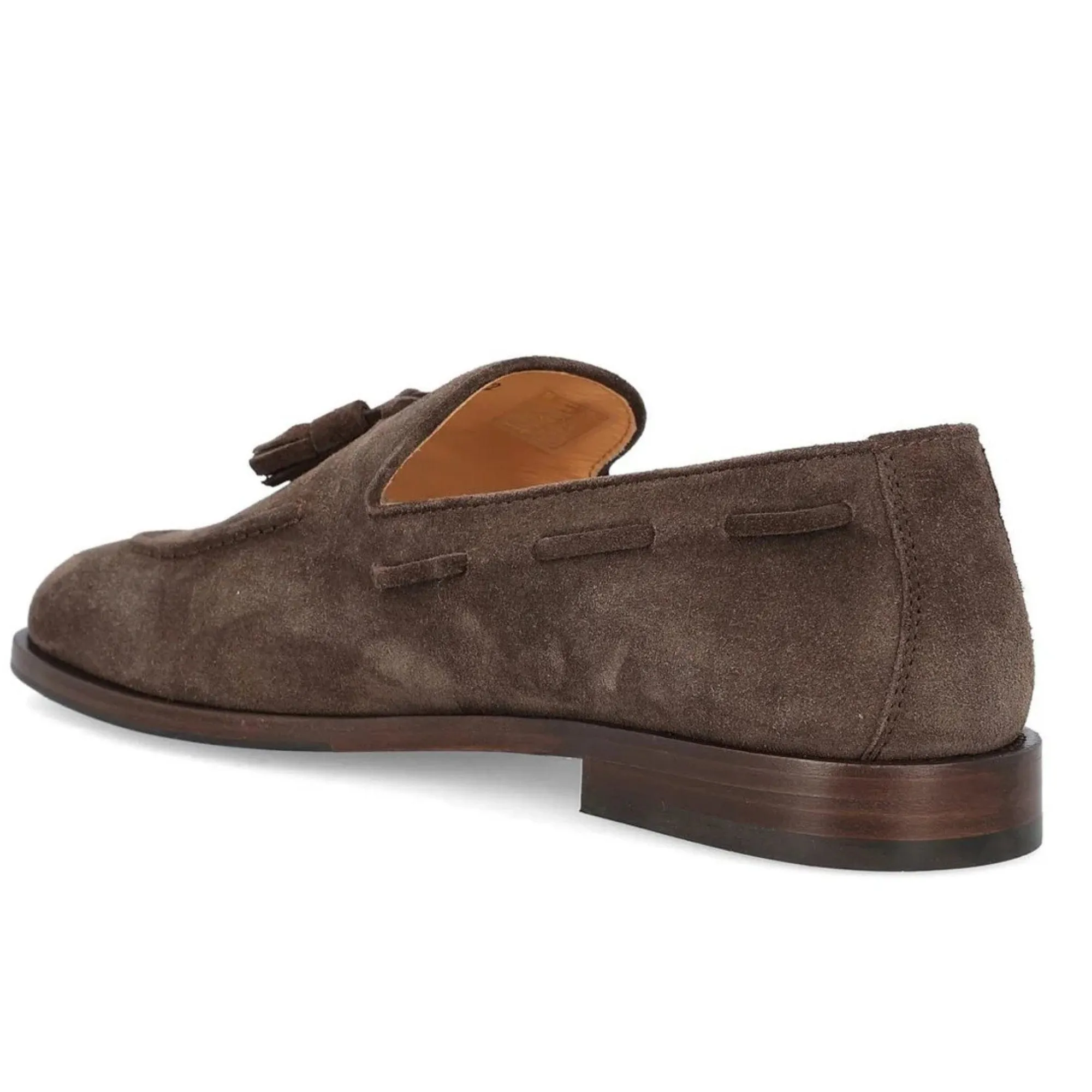 Handmade Custom Brwon Suede Leather Mens Loafers