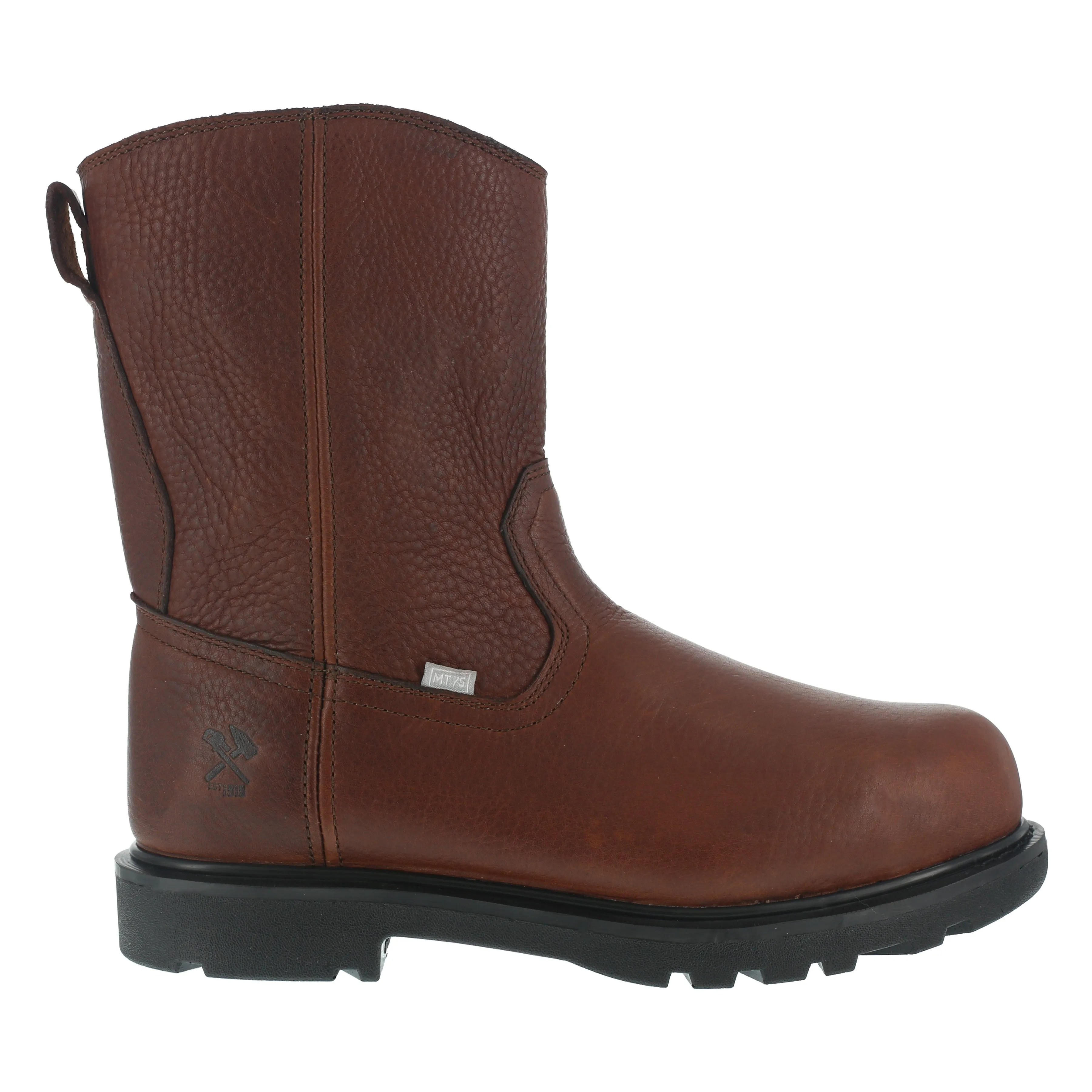 Iron Age Men's Hauler 10" Comp Toe Met Guard Wellington Work Boot - Brown - IA0195