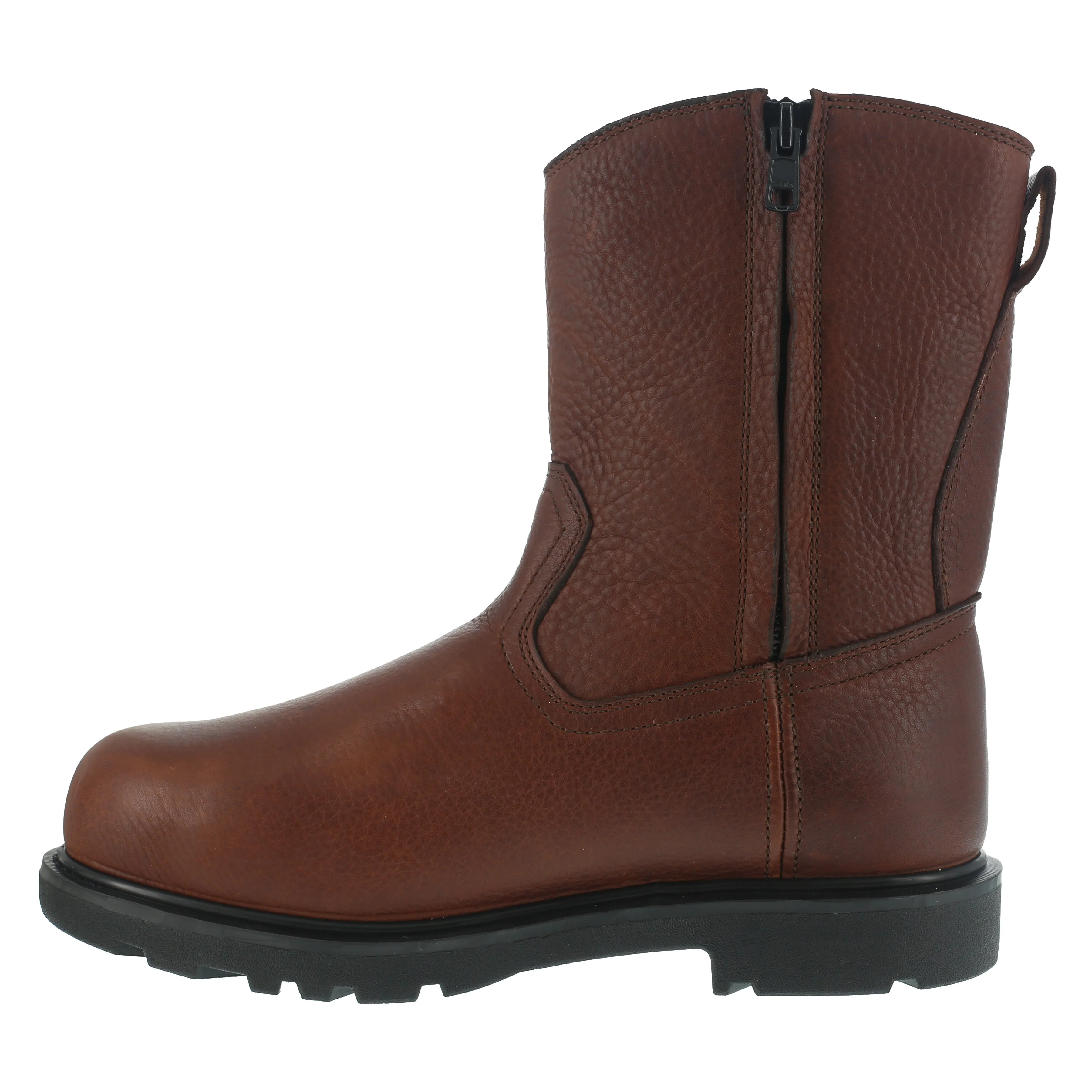 Iron Age Men's Hauler 10" Comp Toe Met Guard Wellington Work Boot - Brown - IA0195