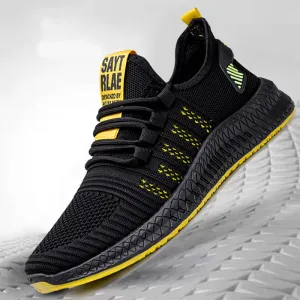 Letter Graphic Breathable Running Shoes