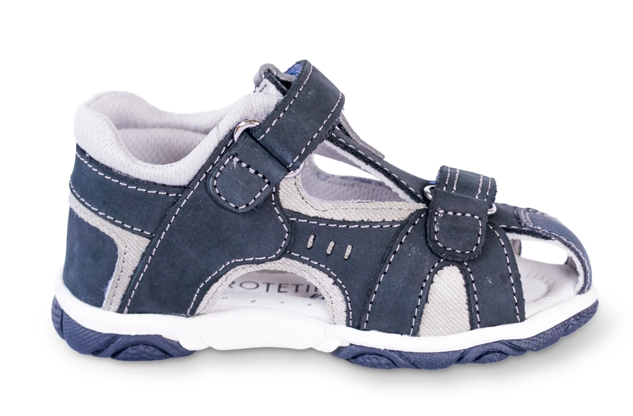 LORENZO grey toddler boy arch support sandals