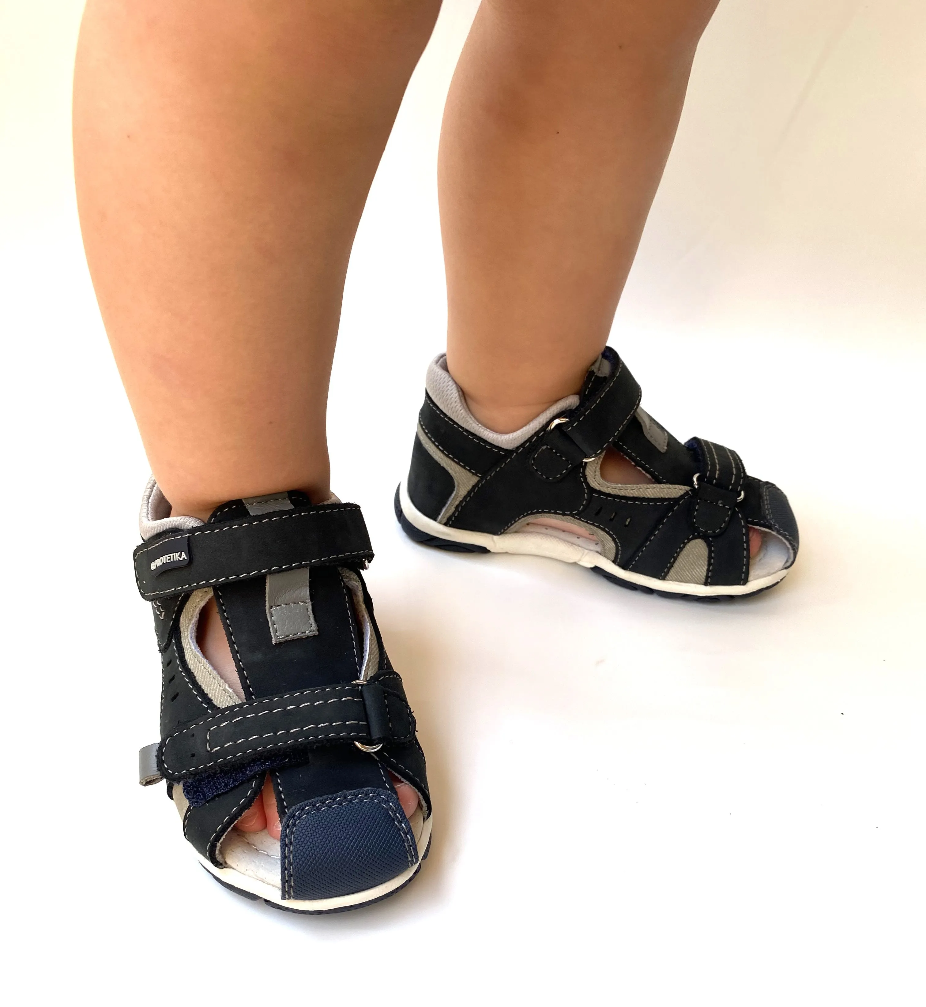 LORENZO grey toddler boy arch support sandals