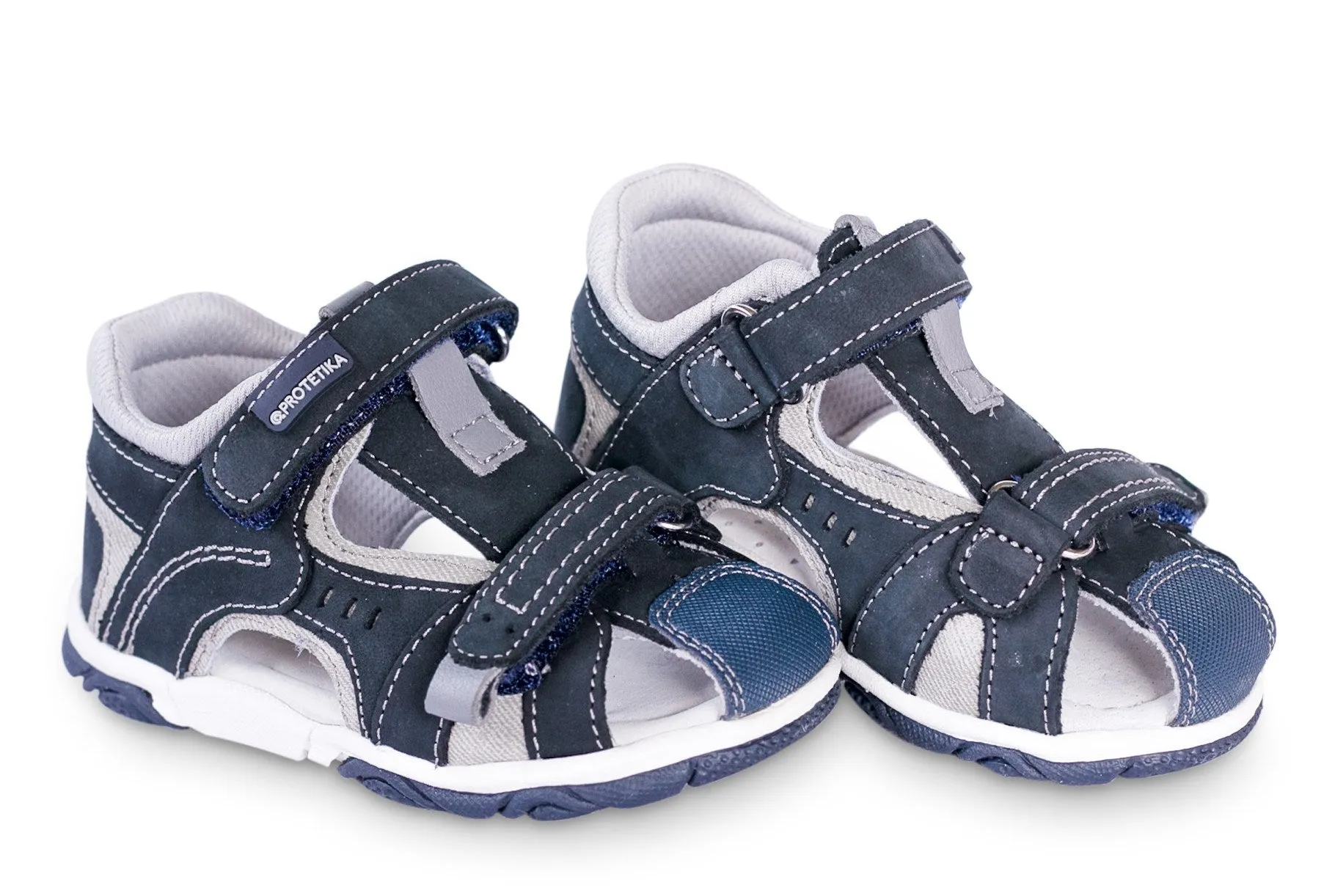 LORENZO grey toddler boy arch support sandals