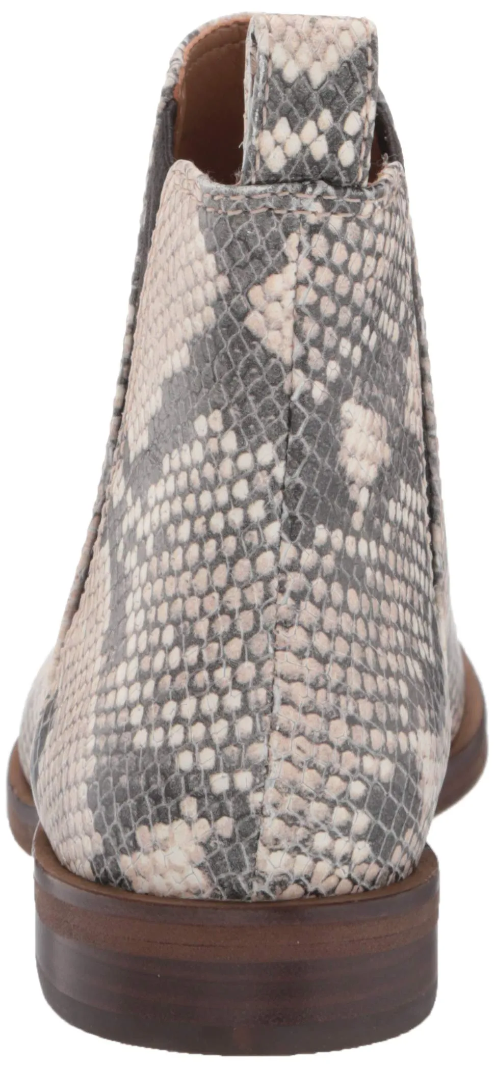 Lucky Brand Haylia Natural/Black Snake Fashion Chelsea Pull On Dress Ankle Boots