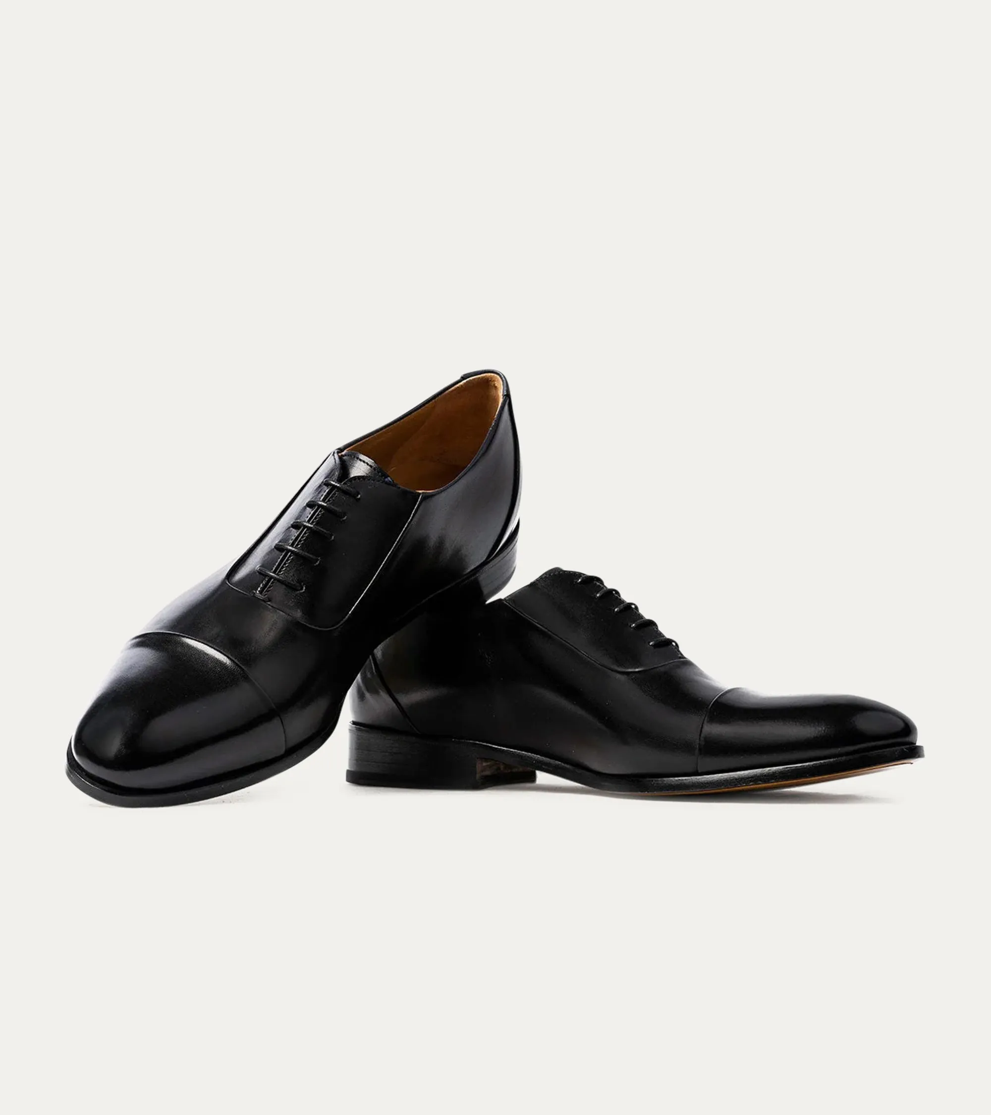 Matteo Cap Toe Oxford Black Antique