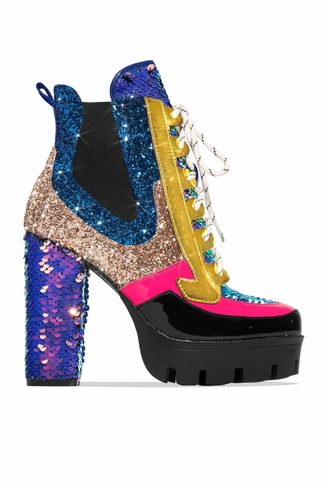 Nell Chunky Sequins High Heel- Mermaid