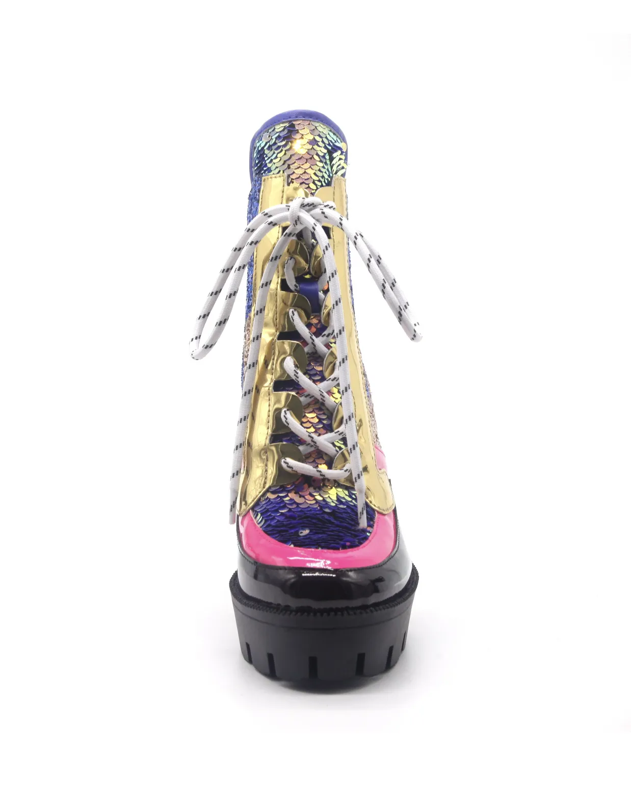 Nell Chunky Sequins High Heel- Mermaid