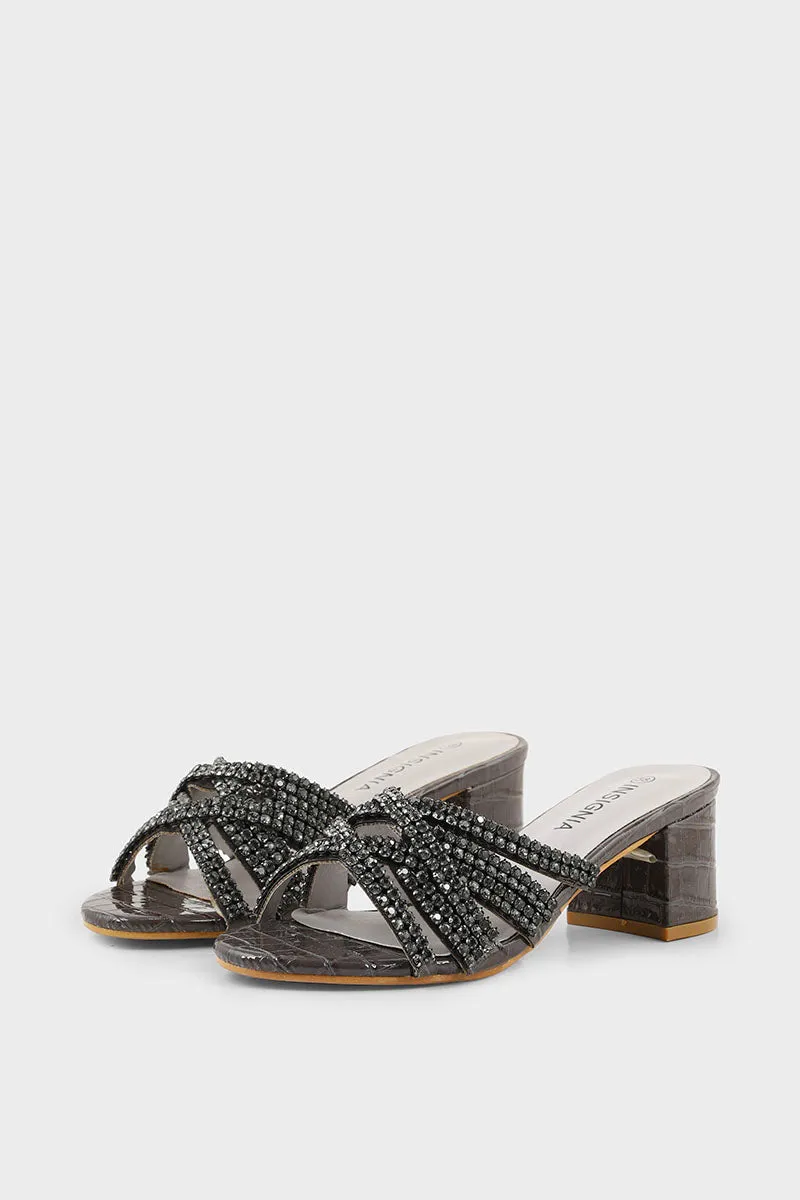 Party Wear Slip On I29187-Grey