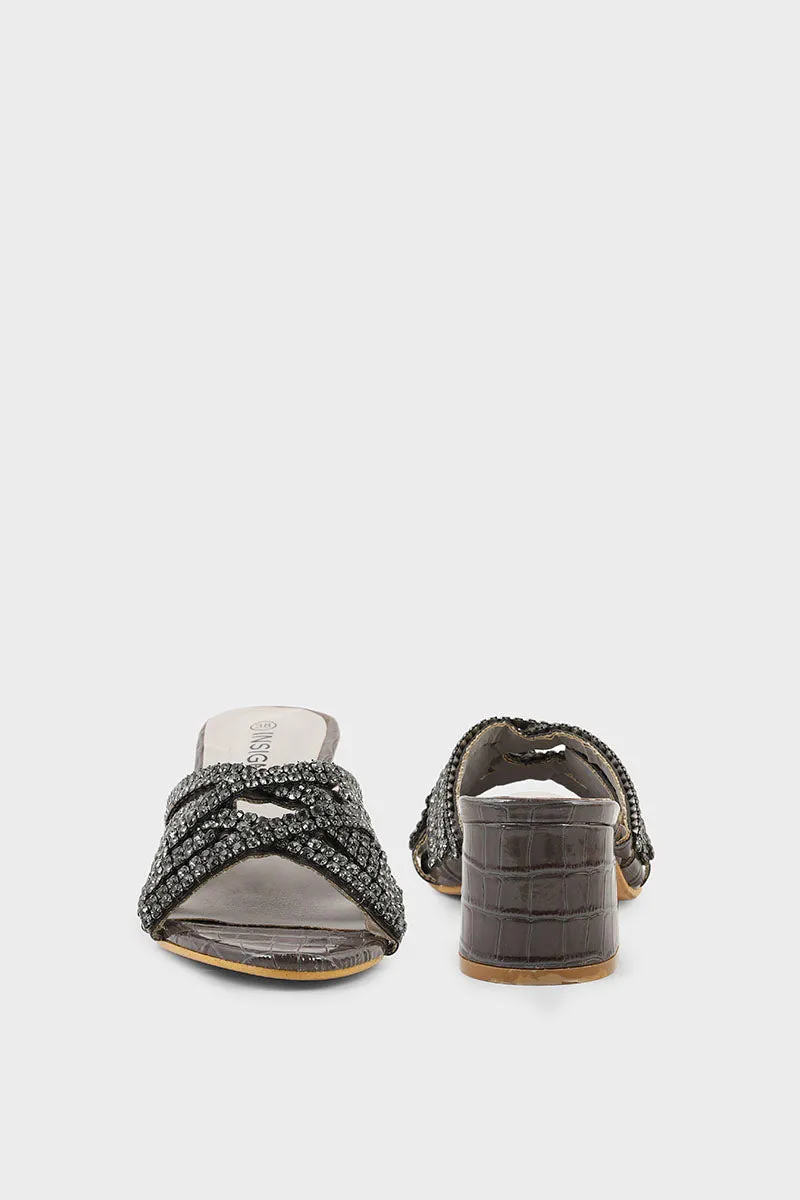 Party Wear Slip On I29187-Grey