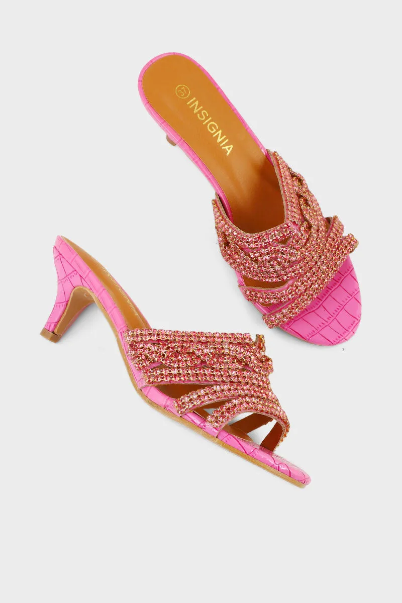 Party Wear Slip On I29188-Peach