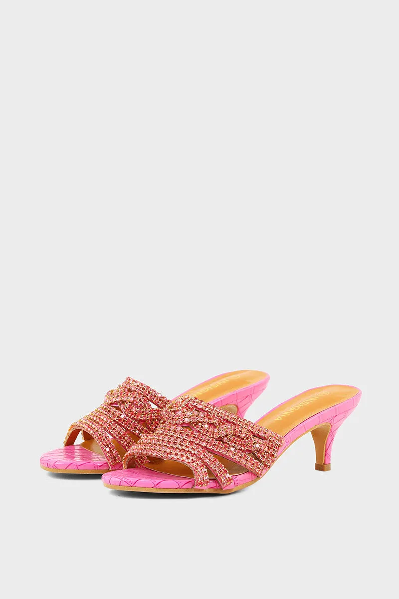 Party Wear Slip On I29188-Peach