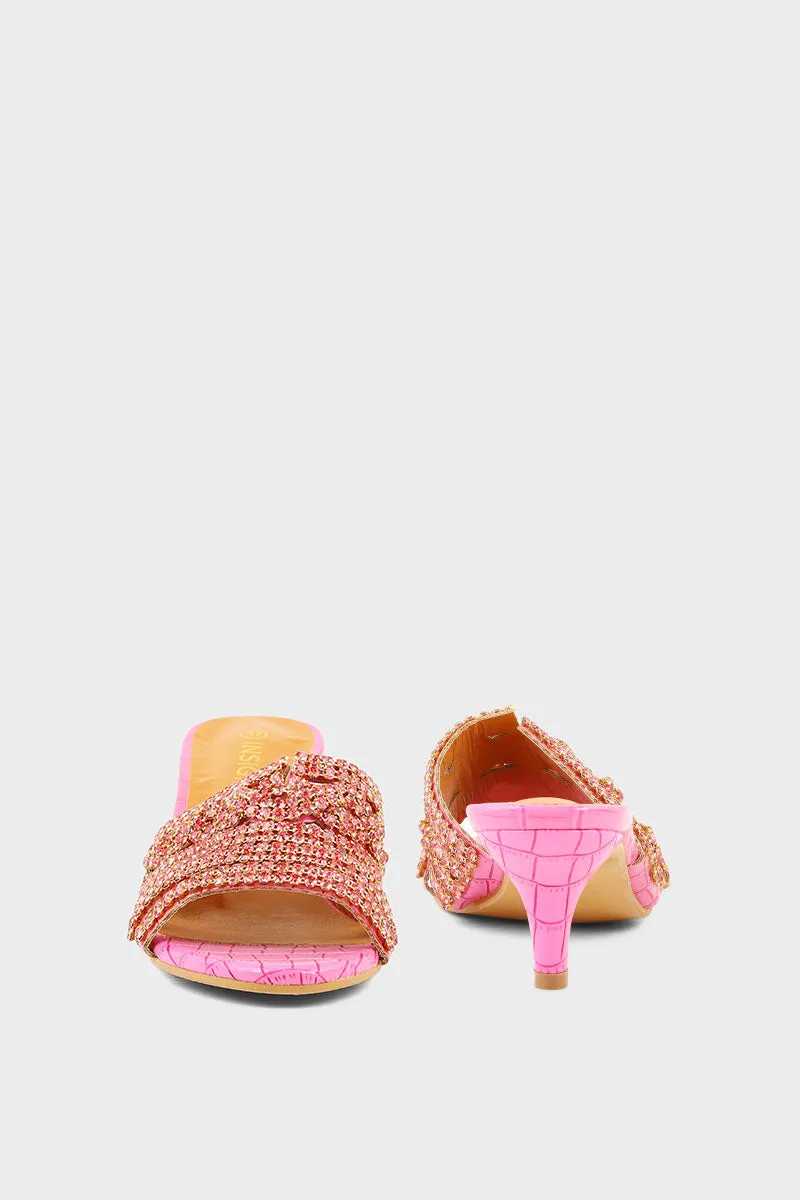 Party Wear Slip On I29188-Peach