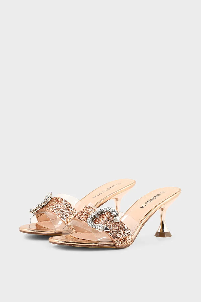 Party Wear Slip On I29237-Peach