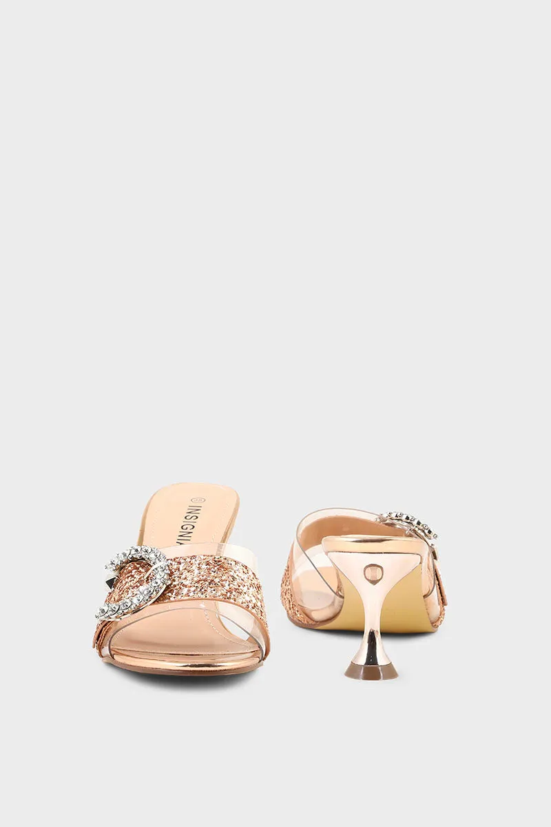 Party Wear Slip On I29237-Peach
