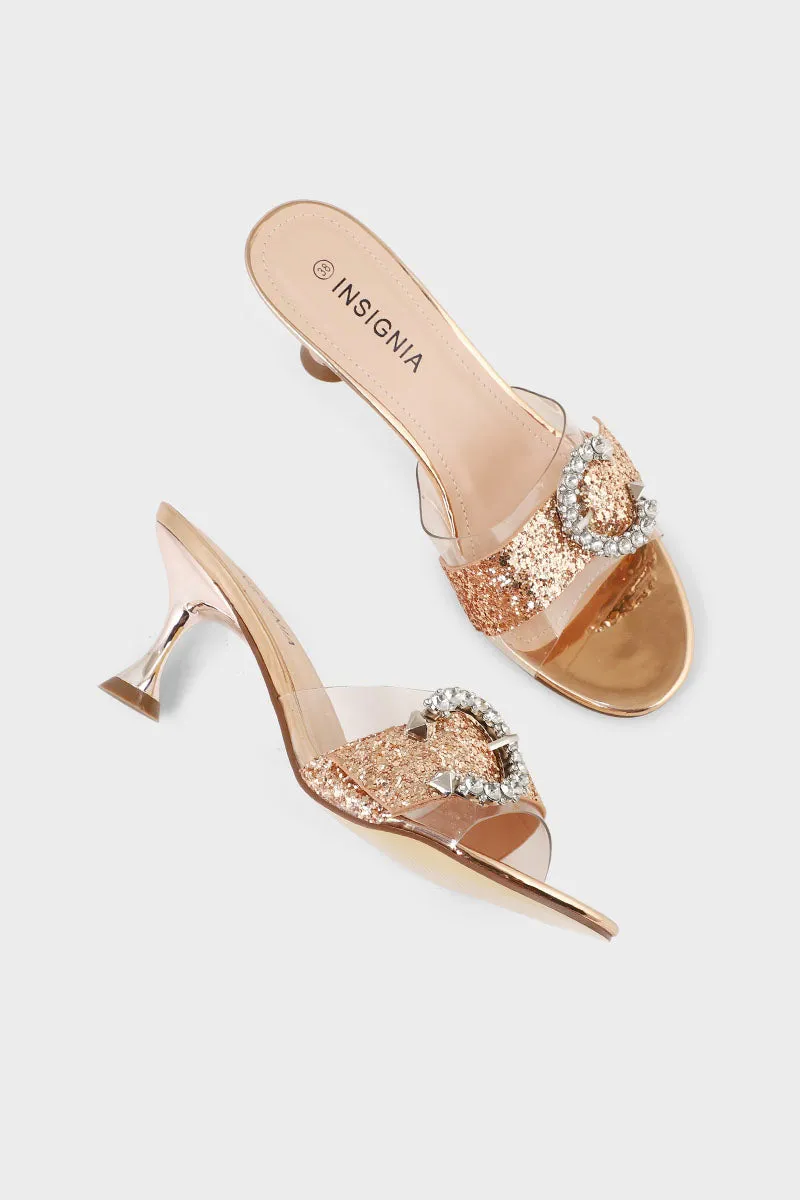 Party Wear Slip On I29237-Peach