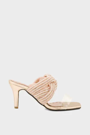 Party Wear Slip On I29238-Peach