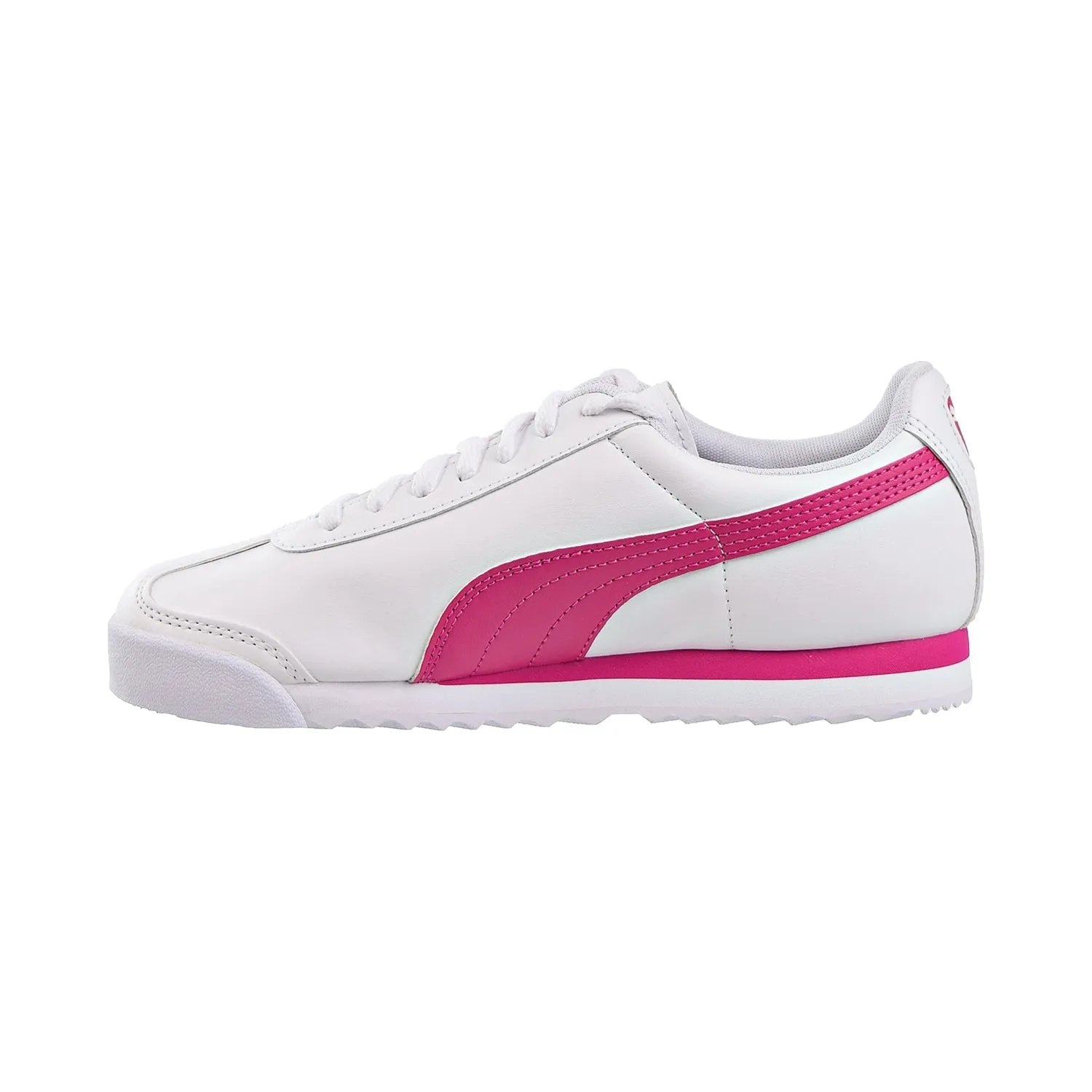 Puma Roma Basic JR Big Kids Shoes White/Fuchsia Purple