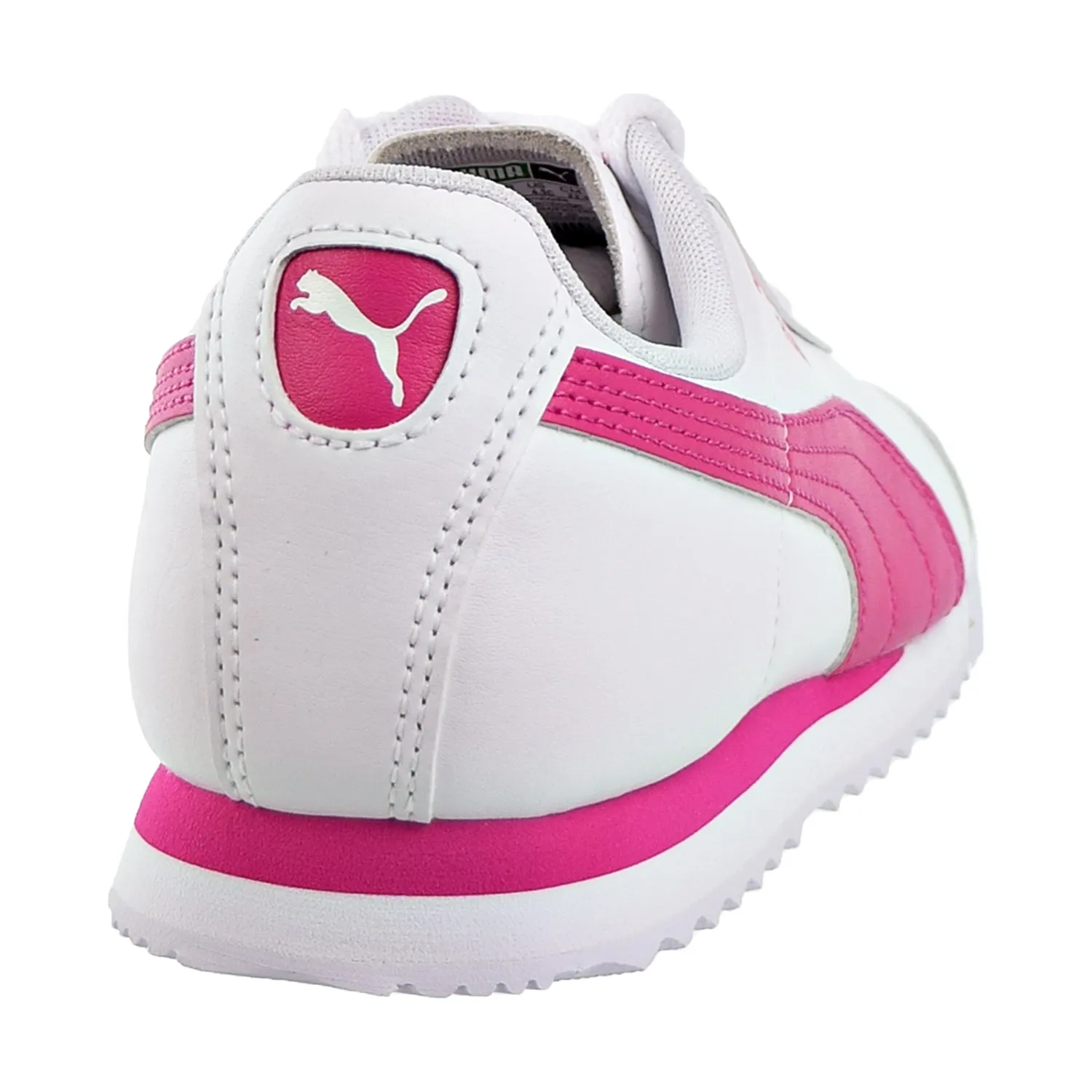 Puma Roma Basic JR Big Kids Shoes White/Fuchsia Purple