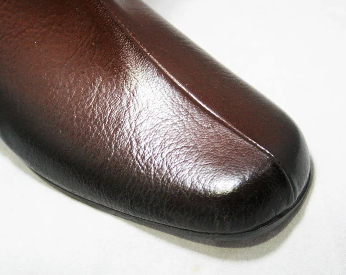 Size 6 Brown Boots - Victorian Inspired Galoshes - Trompe L'Oeil Soutache - 1960s Deadstock Winter Shoes - Waterproof Vinyl - Fleece Lined