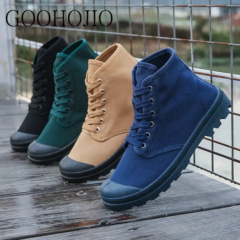 Waterproof Men's Casual Sneaker: Lace-up Canvas Shoes
