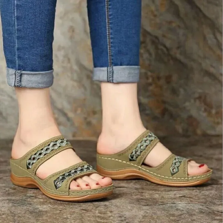 Women's Slope Heel Orthopedic Sandals