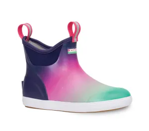 Women's Xtratuf 6 Inch Ankle Deck Boot Print in Purple Aura